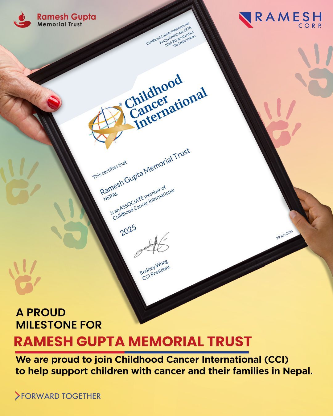 Associate Member of Childhood Cancer International